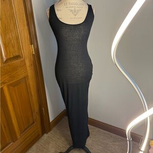 SKIMS Black Sheer Maxi Dress